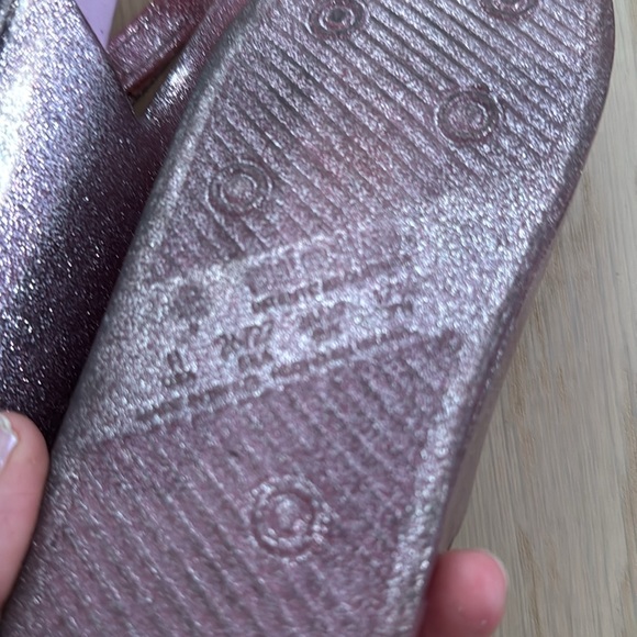 Mini Melissa size 11 Slides Pink Glitter - Picture 3 of 3